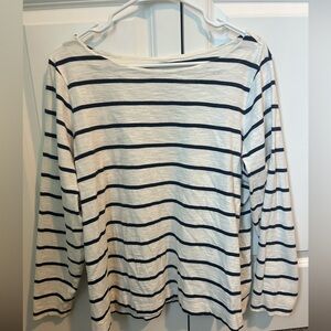 Old Navy Navy and White Striped Top